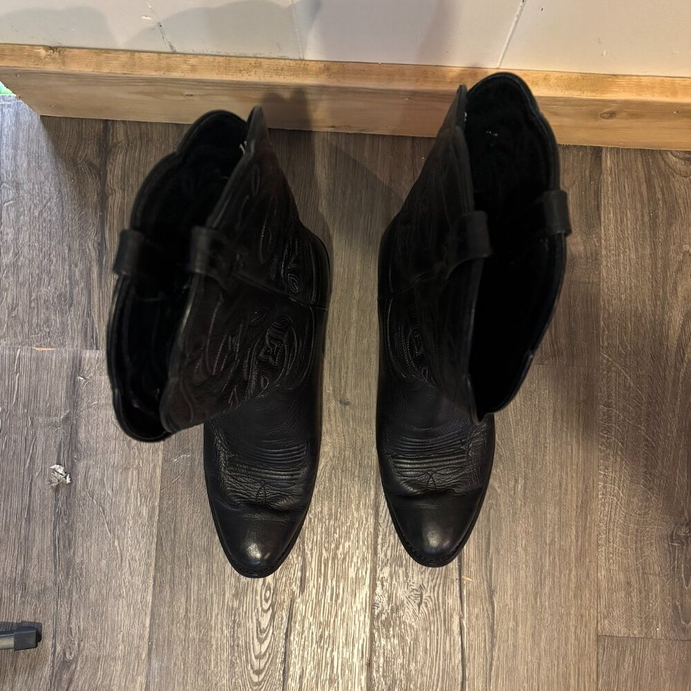 WOMENS ARIAT HERITAGE WESTERN Regular  TOE BLACK LEATHER WESTERN COWBOY BOOTS 10 - Picture 6 of 10